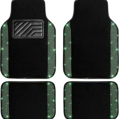 Universal Foot Pad — Foreign Trade Crystal-Encrusted Diamond Car - emerald