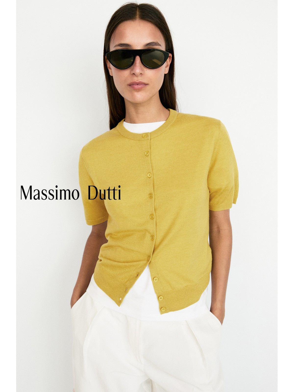 Massimo Dutti qadın yay trikotaj gödəkçəsi, qısaqol