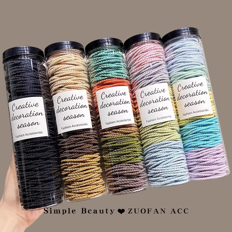 Fashionable Simple Fine Hair Ring High Elastic Durable Head Rope Hair Rubber Band Commuter Fashionable High Pony Tail Hair Ring