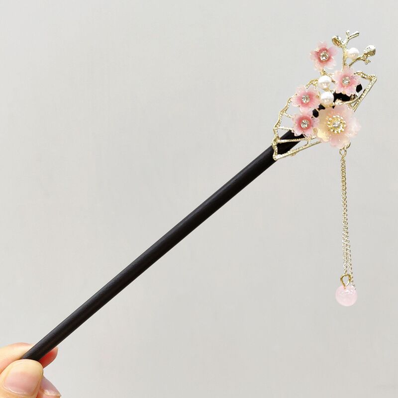 古风高级感黑色檀木发簪女流苏新中式簪子盘发神器发钗簪子苏州|undefined