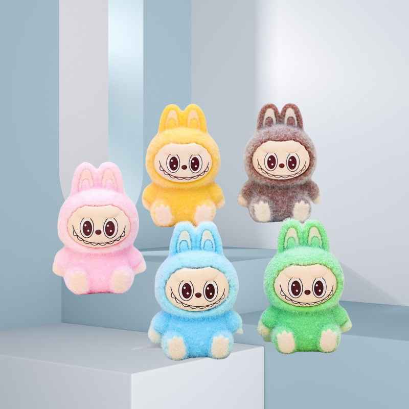 植毛座りラブドールペンダントかわいいライブブロードキャスト diy ジュエリーアクセサリーかわいいオフィスデスク装飾品|undefined