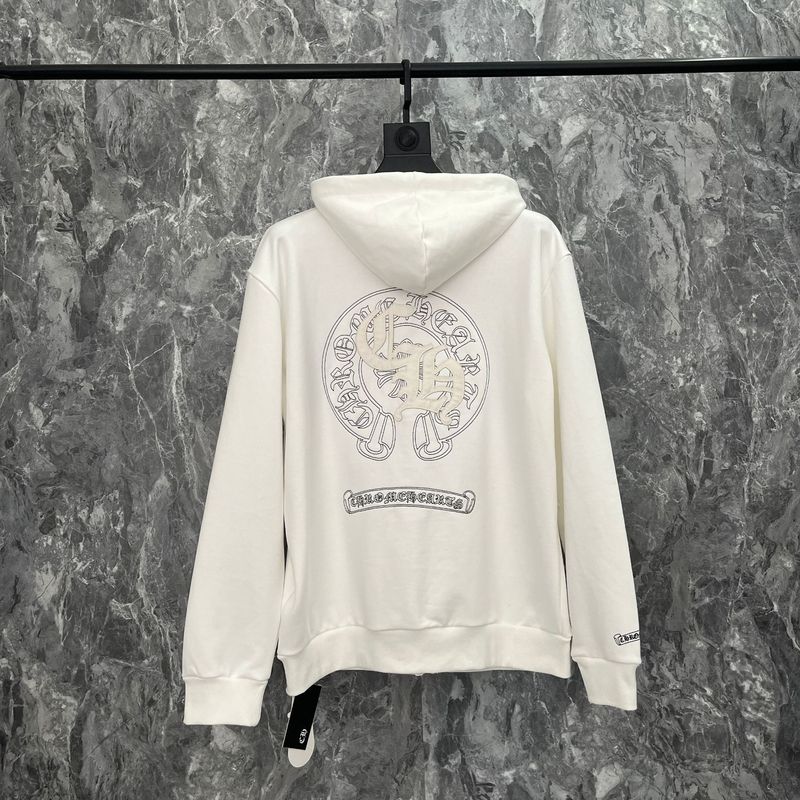 24ss年新款高品质Chrome Hearts 马蹄十字架连帽拉链卫衣工厂批发|undefined