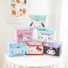 新しい漫画フリップ折りたたみ化粧品収納ボックス防塵デスクトップ携帯電話データケーブルオーガナイザーボックス大容量