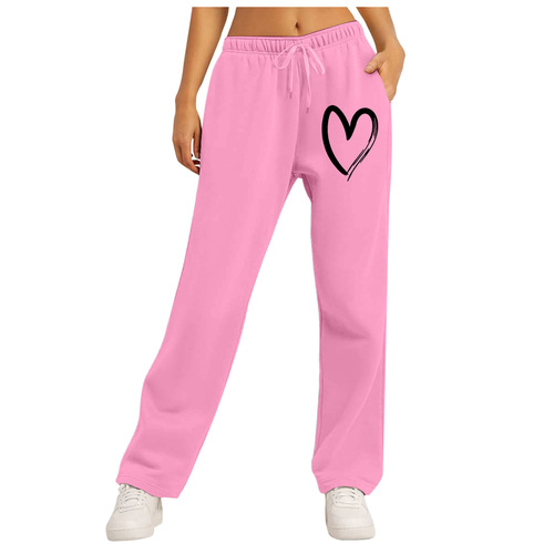 Cross into e-commerce Western and Eastern men and women same style single color casual loose lined long pants underwear