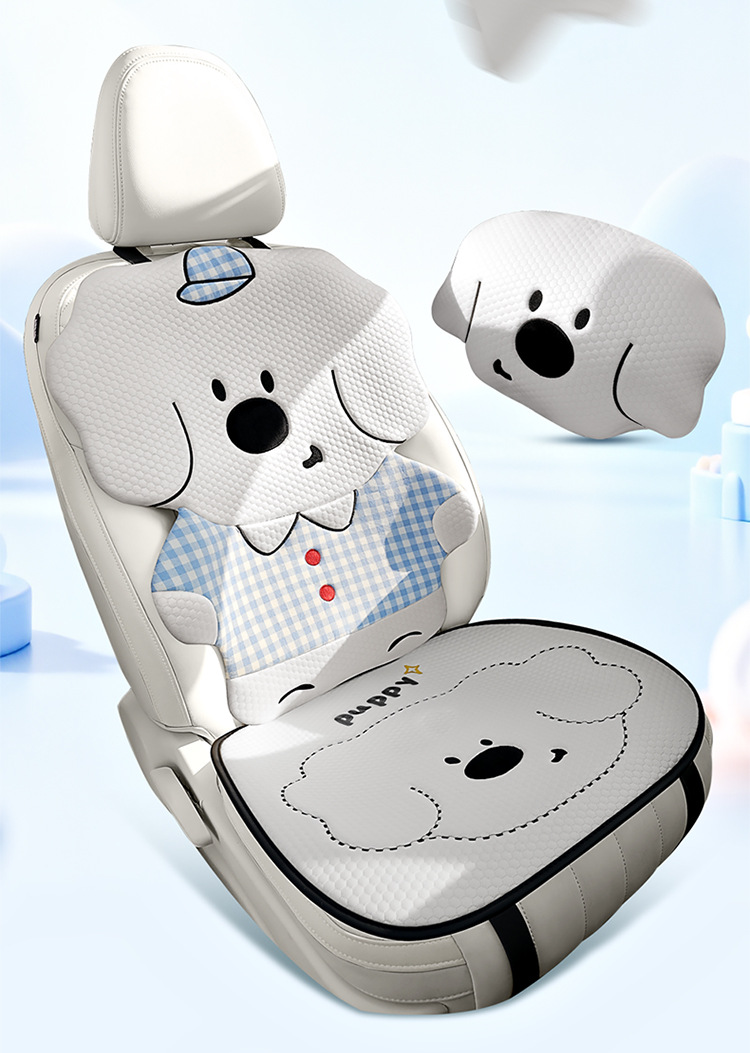 New Daidai Dog Car Seat Cushion, Universal for All Seasons, Single-Piece Driver's Seat Cushion, Cute Seat Cushion for Women