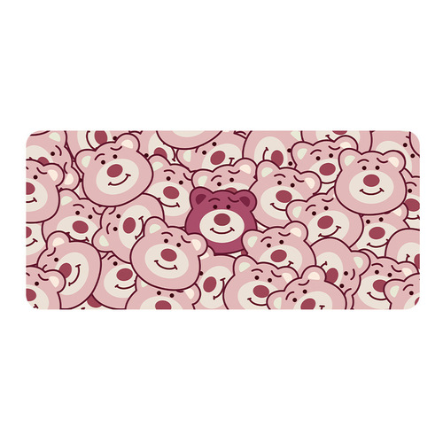 Cute Strawberry Bear Oversized Mouse Pad Girly Heart Study Office Dormitory Home Cartoon Desk Pad Keyboard Pad