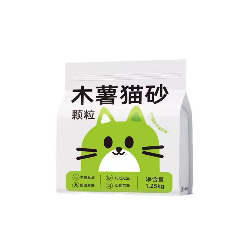 Arena para gatos, yuca arena para gatos, 2.5 kg de envío gratuito, arena para gatos de plantas puras, mezcla de tofu, desodorizante, no contaminante, productos sin polvo.