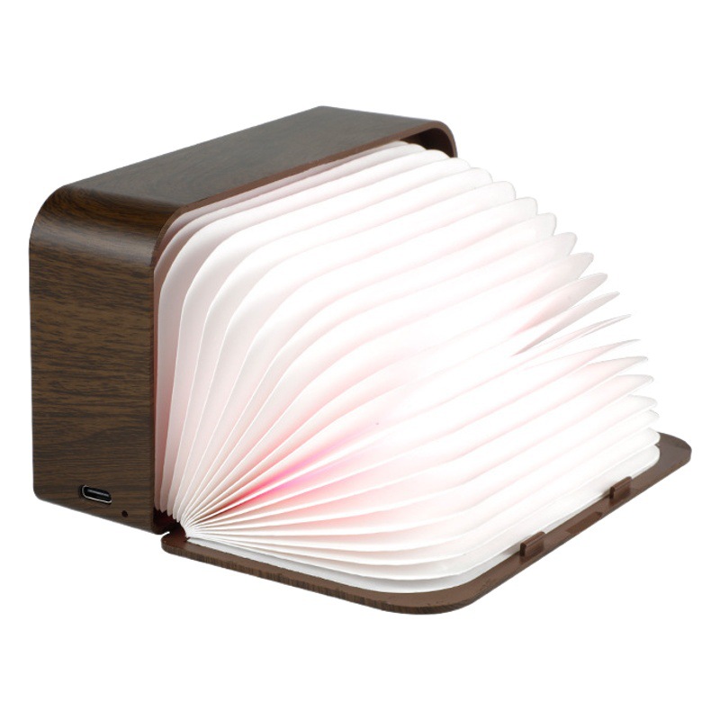Tiempo creativo dormitorio luz libro estudio atmósfera luz LED noche luz tiempo luz Regalo de Cumpleaños plegable luz del libro