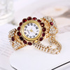 Quartz fashionable watch, metal gold bracelet, Korean style, wholesale