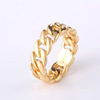 曹适 Copper accessory, two-color trend ring, European style, punk style, wholesale