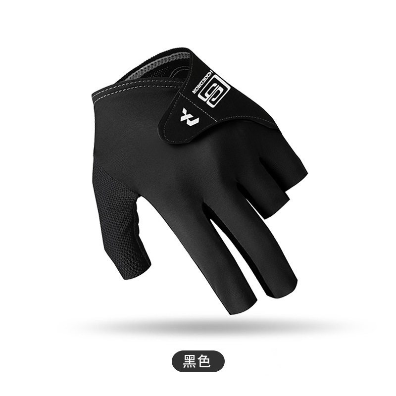 Guantes de billar, snooker de medio dedo para hombres y mujeres, ropa individual, seda de hielo elástica suave, guantes finos con hebilla antideslizante transpirables image 7