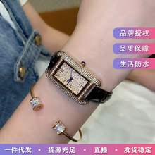 香港aba詩高迪新款鑲鑽手表女士氣質時尚滿天星方形小表盤學生潮
