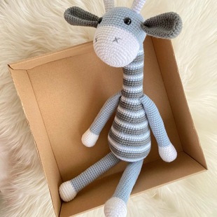 100% Pure Handmade Crochet Customizable Cute Knitted Children's Doll Giraffe Children's Holiday Gift