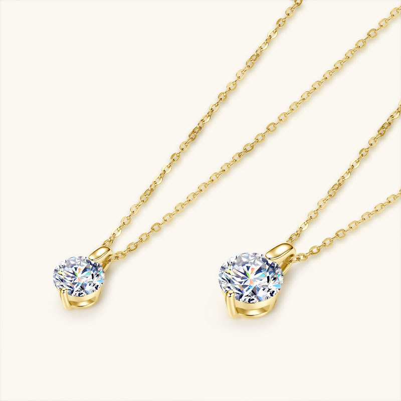 单钻莫桑石项链吊坠批发女