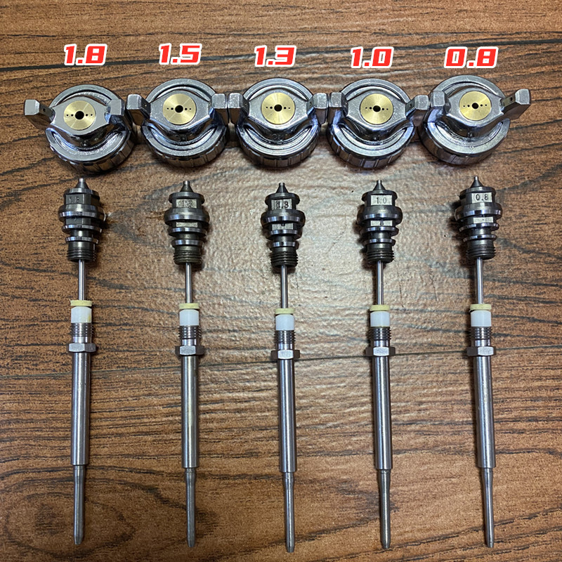 通用W-71喷枪配件W77针嘴雾化帽迫紧喷幅空气油量调节钮可配岩田