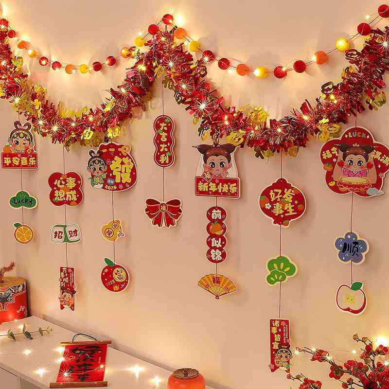 Tops + wool balls + wish-fulfillment lights, 5 sets, about 10 meters - free tape