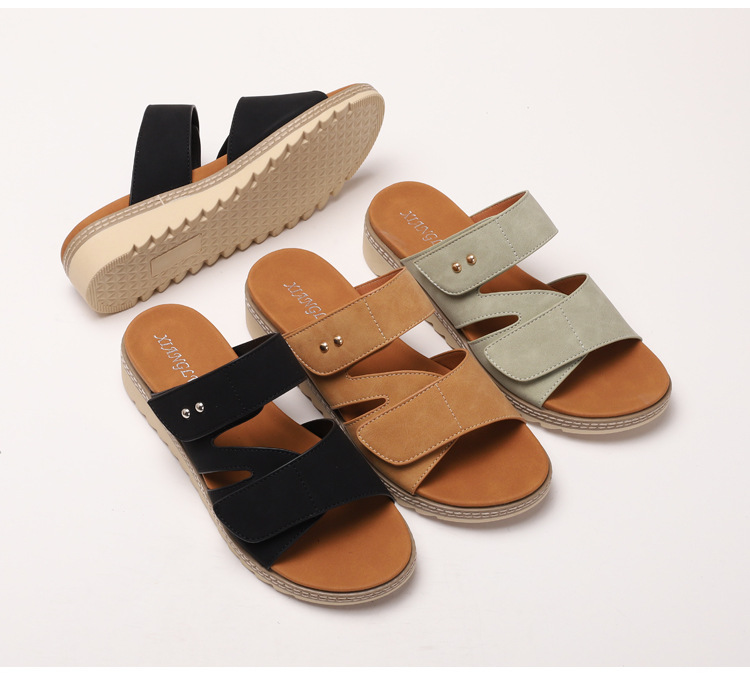 Fashion Bohemian Outdoor Sandals New Summer Lightweight Casual Simple Wedge Shoes_vogvips.com