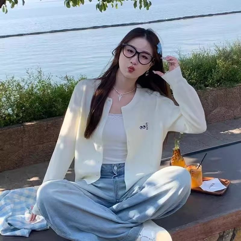 2025早秋新款韩系巨好看针织开衫外套女穿搭毛衣外搭黄色上衣女|undefined