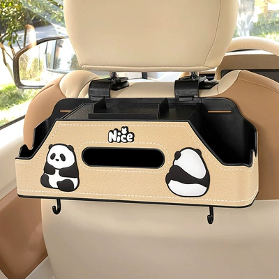 Back Storage Rack Water Cup | Car storage bag/box - fat-panda-beige-chair-back-multifunctional-storage-box-upgraded-integrated-mobile-phone-holder