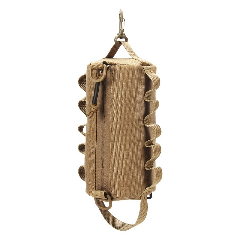 Tactical Messenger Bag Molle Multi-functional Army Fan Outdoor Portable Shoulder Bag Large Round Barrel Multi-functional Storage Bag