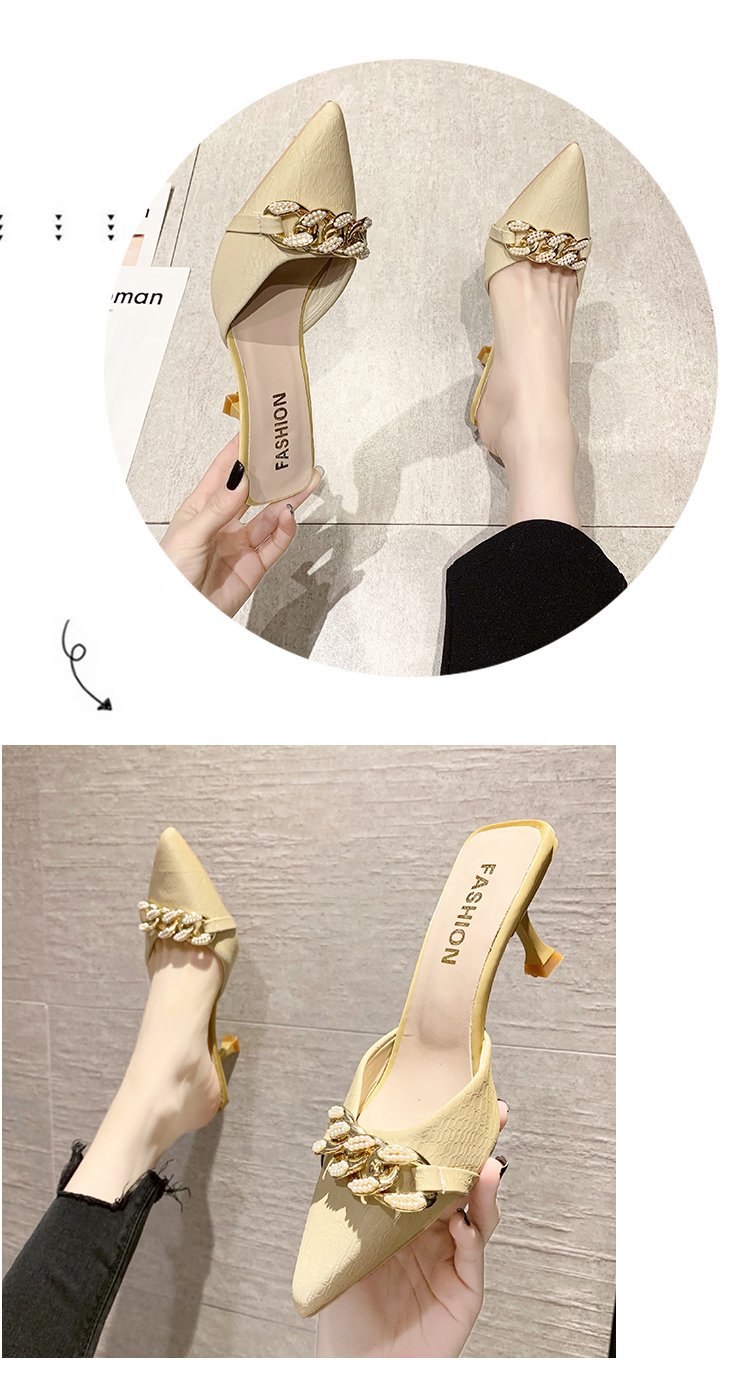 Women's Elegant Solid Color Point Toe Fashion Sandals display picture 7