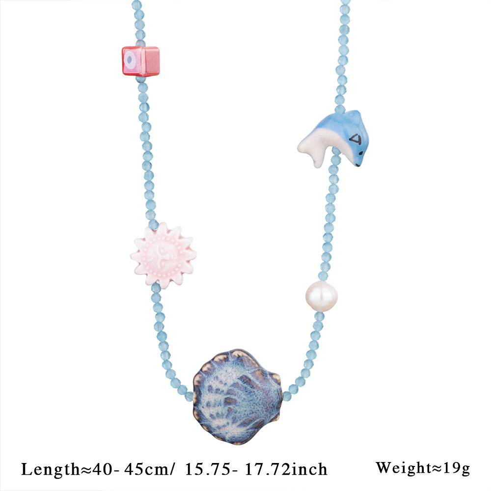 Strand Moderner Stil Delfin Herzform Schmetterling Kristall Glas Perlen Kette Perlen Halsketten Großhandel display picture 9