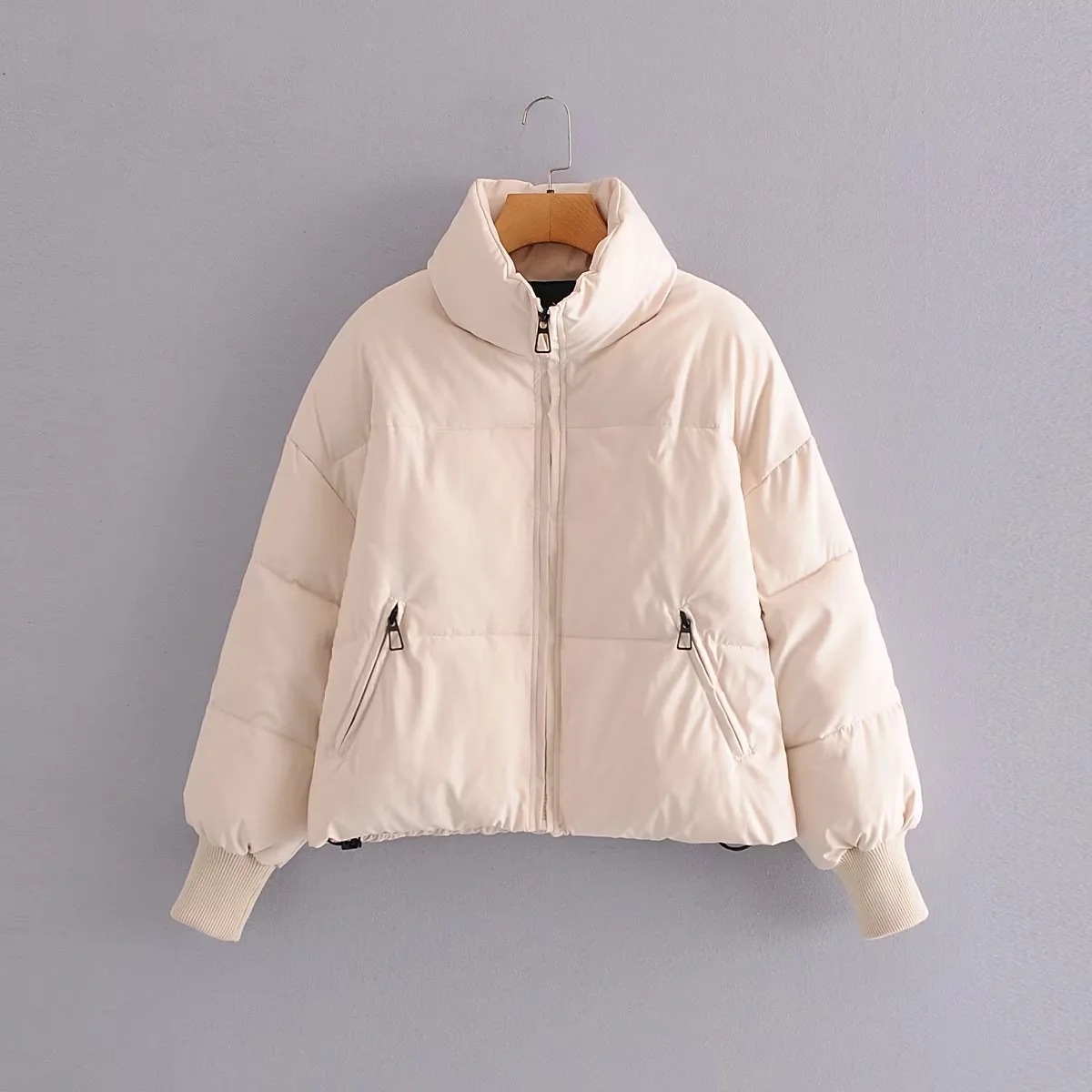 2023 invierno nuevo europeo y americano de moda elegante suelta adelgazante abrigo de pan caliente corto perezoso abajo abrigo de algodón acolchado image 14