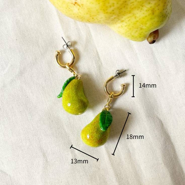 ファッションのデザイナーの夏の果物のイヤリングの銅の材質は国境を越えて色の卸売りを保証します。|undefined