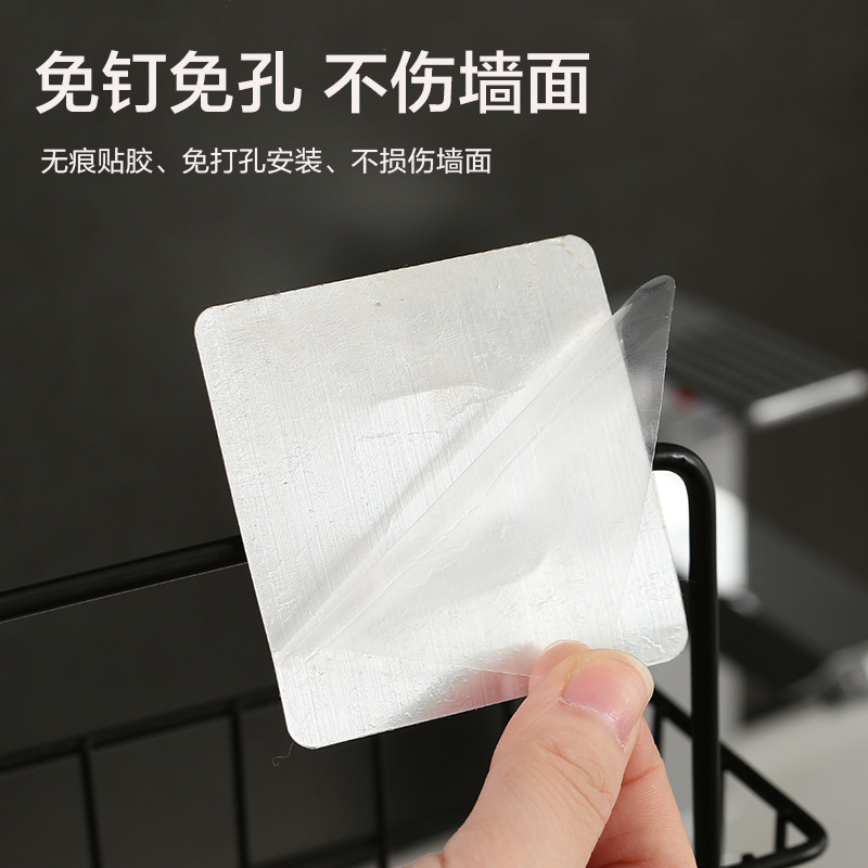 Estantes de inodoro de doble capa sin perforación de baño colgando la pared del lavabo colgando la pared del baño almacenamiento en la pared