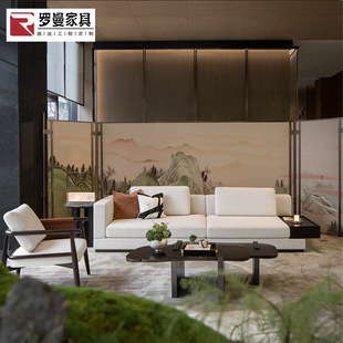 Sales Office Italian-Style Chinese-Style Negotiation Sofa Combination Hotel Club Light Luxury Reception Booth Tea House Lobby Sofa