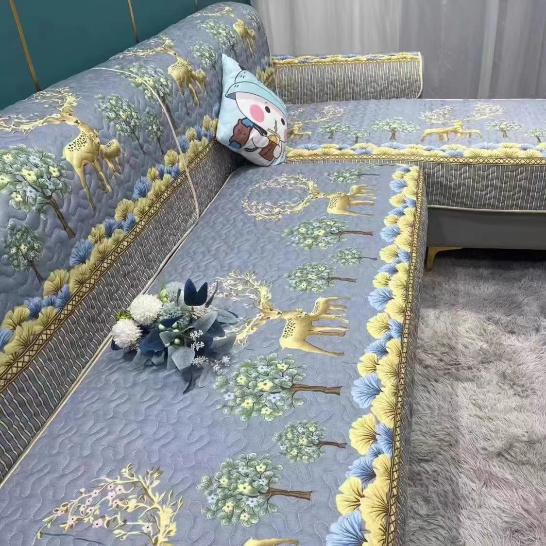 Universal Four Seasons Sofa Cover Non-slip Cushion Set For Sofa_voghion.com