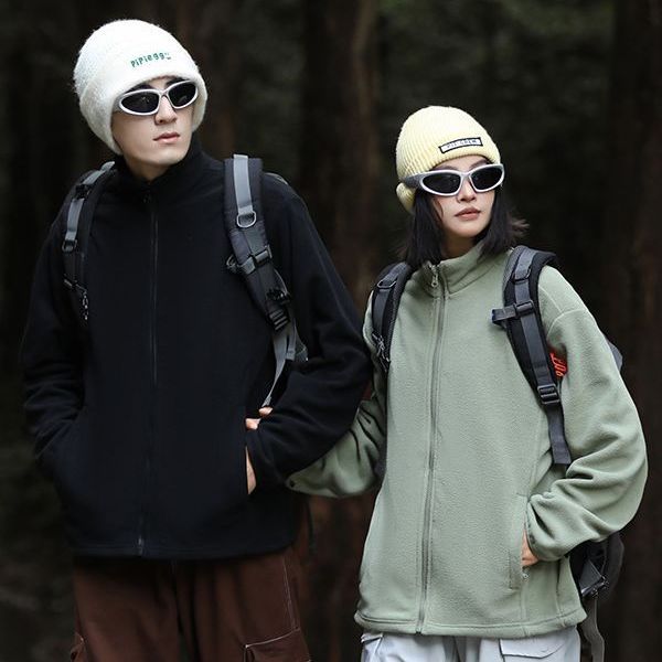 Double-sided Polar Fleece Jacket,Fleece Jacket,Couple Style,Autumn And Winter Travel Wear,Windproof,Warm And Wear-resistant Jacket,Sweatshirt,y