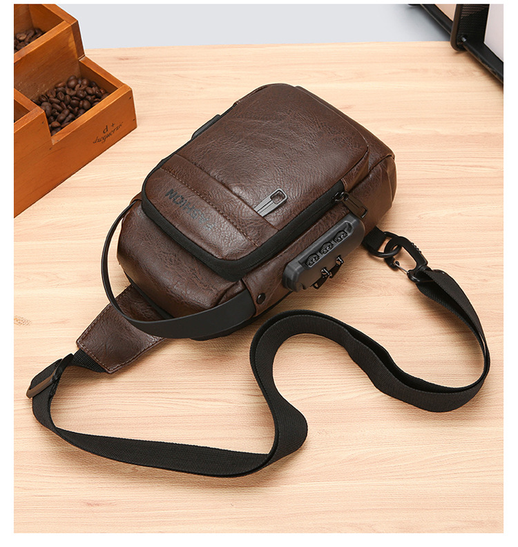 Men's chest bag, crossbody bag, anti-theft waist bag, outdoor sports bag, men's bag, crossbody bag, high-end cycling storage bag undefined