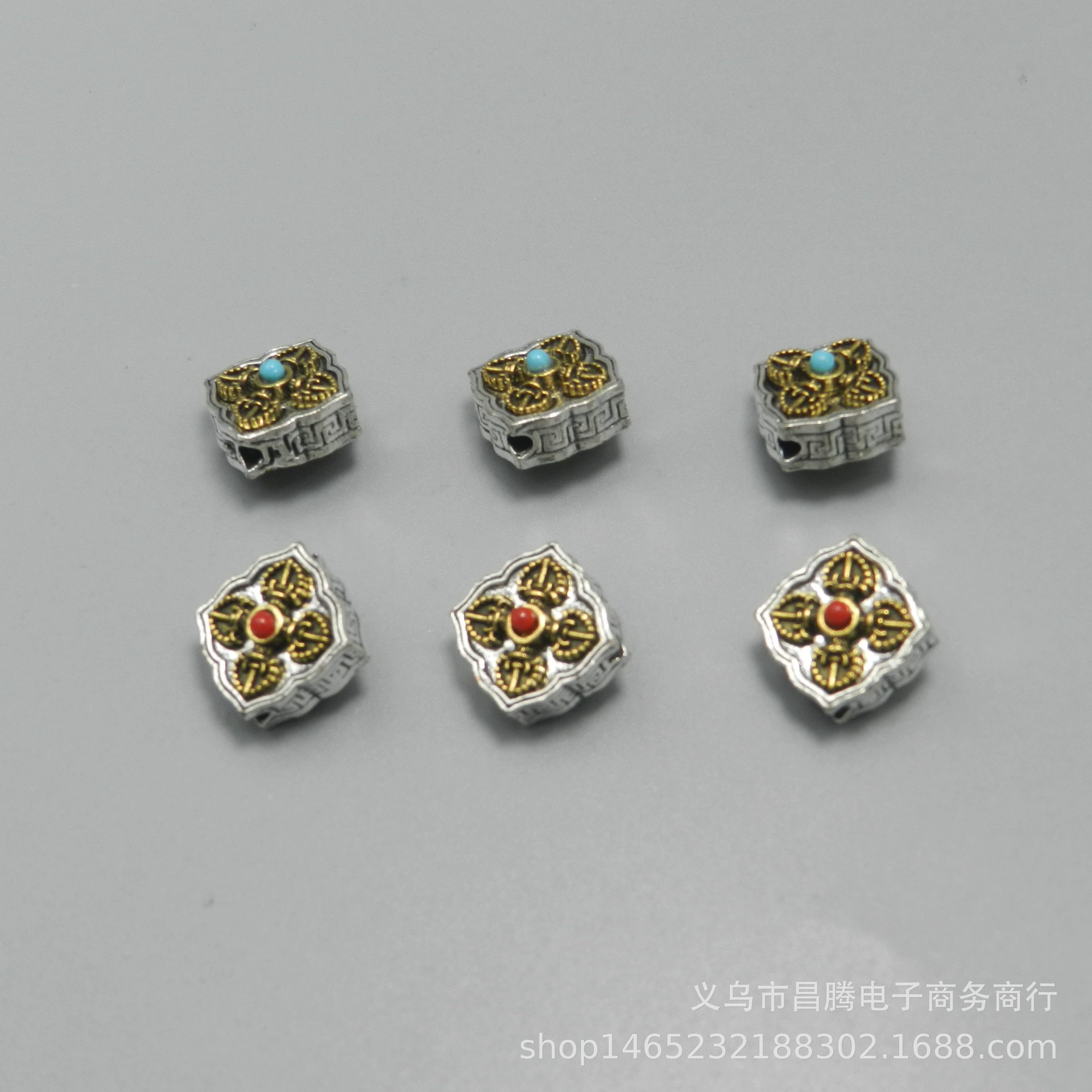 Древнее золото и древнее серебро в тибетском стиле сращивание Сянюнь