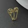 Golden retro nose piercing handmade, European style