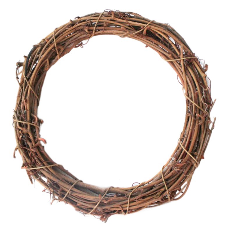 籐の輪、籐の花輪、土藤の花輪、イースター、クリスマスデコレーション、ベースリング、春の天然籐編み花輪、花輪リング