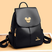 正品真皮双肩包2024大容量新款时尚牛皮女士背包软皮百搭休闲女包