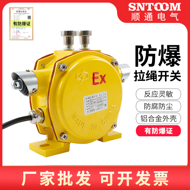 防爆拉绳开关BKLT2-I拉绳开关 KLT2-I手动皮带输送安全紧急开关