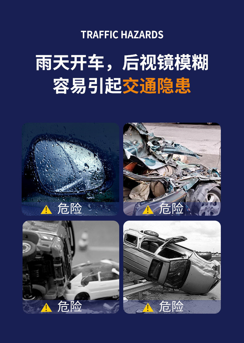 Car Rearview Mirror Rainproof Film Anti-Fog