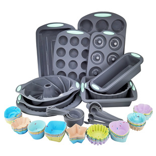 Cake Mold Silicone Baking Tool Set Kitchen Household Bread Non-Stick Baking Tray Donut Dessert