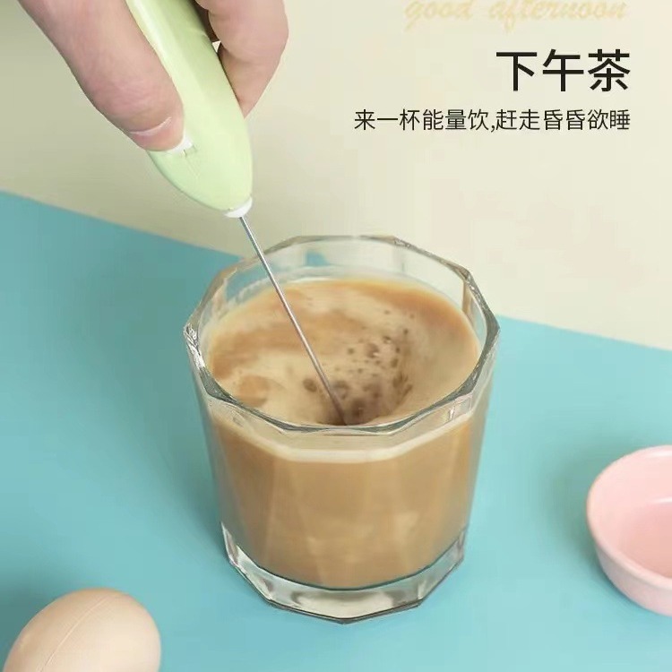 Agitador eléctrico de café, espumador de leche, batidor de huevos manual, espumador de leche, batidor para hornear pasteles image 5