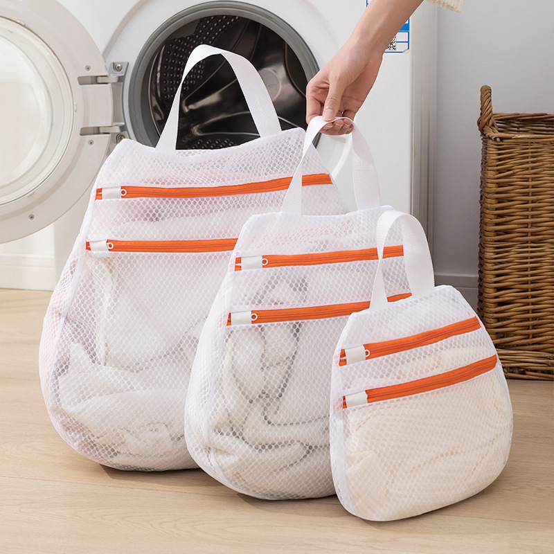 New Style Dual-Zip 3D Laundry Bag, Household Top Load Washing Machine Washable Deformation Preventing Dual-Purpose Laundry Care Bag, Wholesale