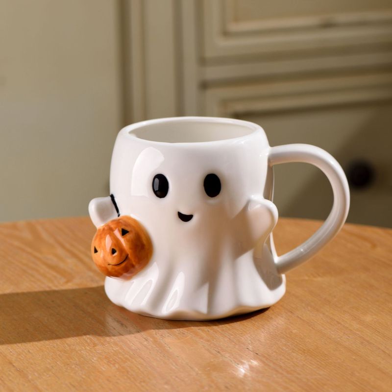 カボチャゴーストカップハロウィンゴーストクリエイティブ面白いかわいいウォーターカップアフタヌーンティーコーヒーカップ|undefined