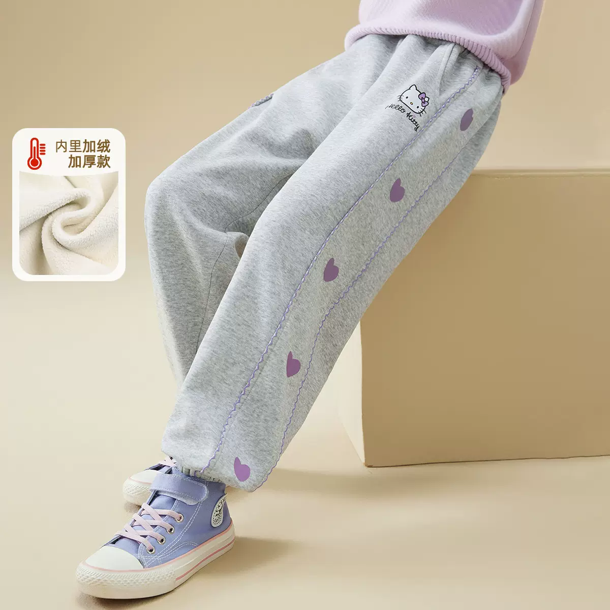 女童秋冬季休闲加绒卫裤2025新款洋气中大童装跑步轻柔氧气裤子