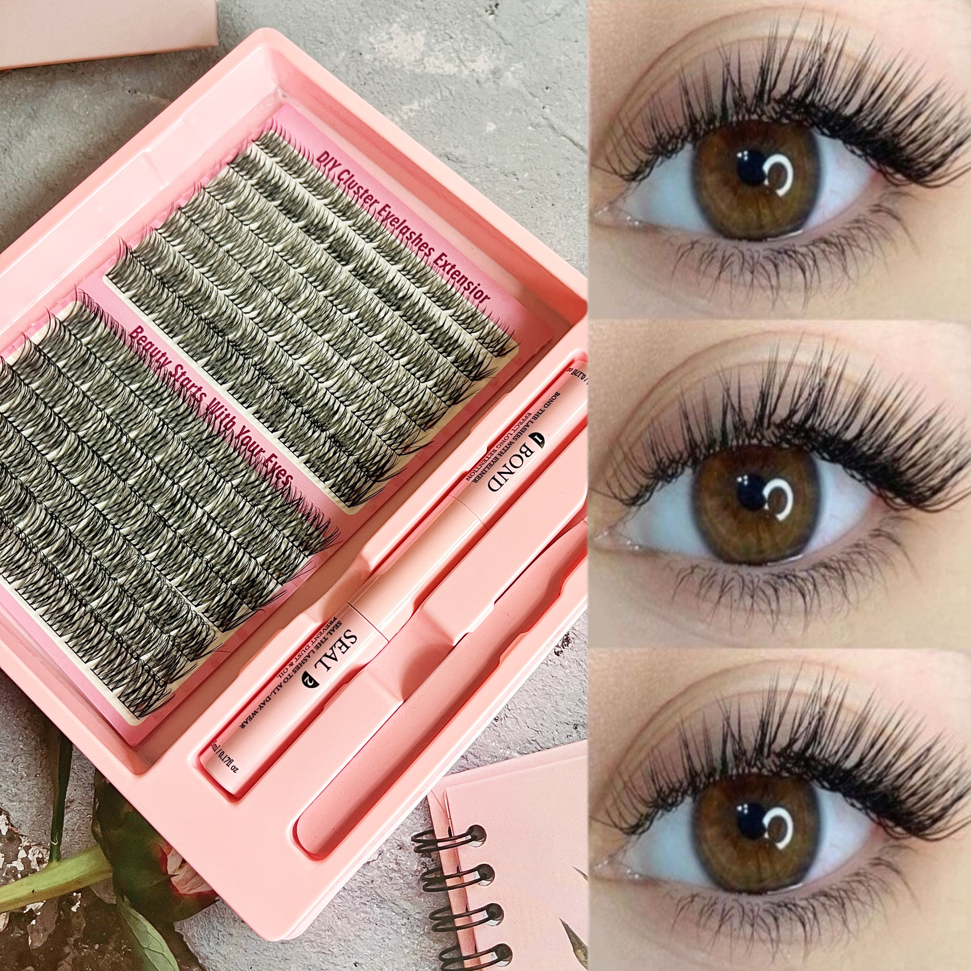 Comercio exterior venta caliente DIY ampliación natural de ojos novatos fácil de operar citas diarias Amazon transfronterizas pestañas falsas image 12
