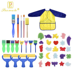 Children's 42-piece painting tool set Kindergarten creative DIY graffiti sponge brush art supplies wholesale