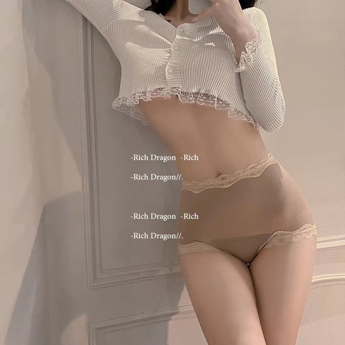 [Tummy Control Expert] Retro High Waist Belly Controlling Lace Panties Sexy Panties Pure Desire Menstrual Pants Girls’ Pants