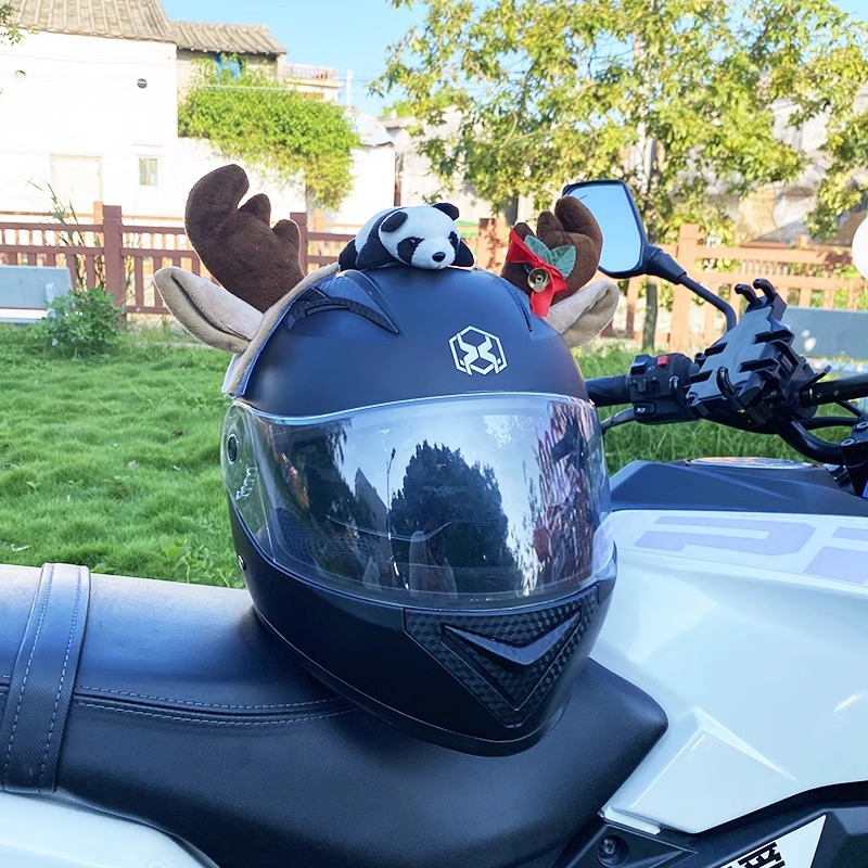 Christmas Reindeer Ears Helmet Decoration Motorcycle Helmet