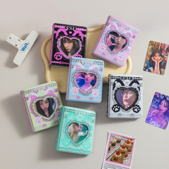 Hisocute Original Student Cartoon 3-inch Small Card Storage Album for Fans of Stars - One-Grid Instant Camera Card Album