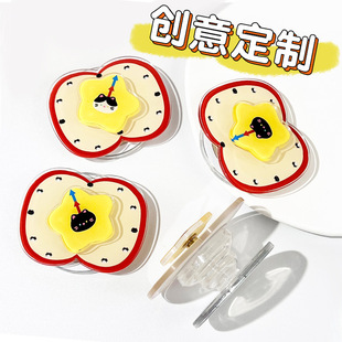 Fun Magnetic Acrylic Airbag Holder Mobile Phone Case Anti-Lost Rotatable Support Stand Lazy Person Chasing Drama Artifact Ready for Sale